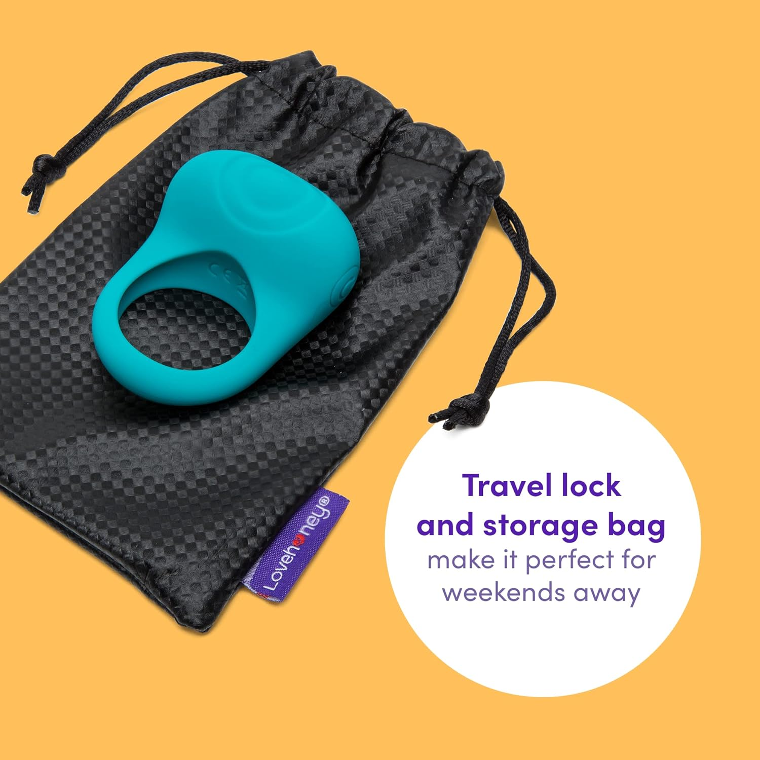 Lovehoney Ignite Vibrating Cock Ring - Stretchy Silicone Beginner Friendly 20 Function Penis Ring for Couples Sex - Rechargeable - Waterproof - Turquoise image number 5