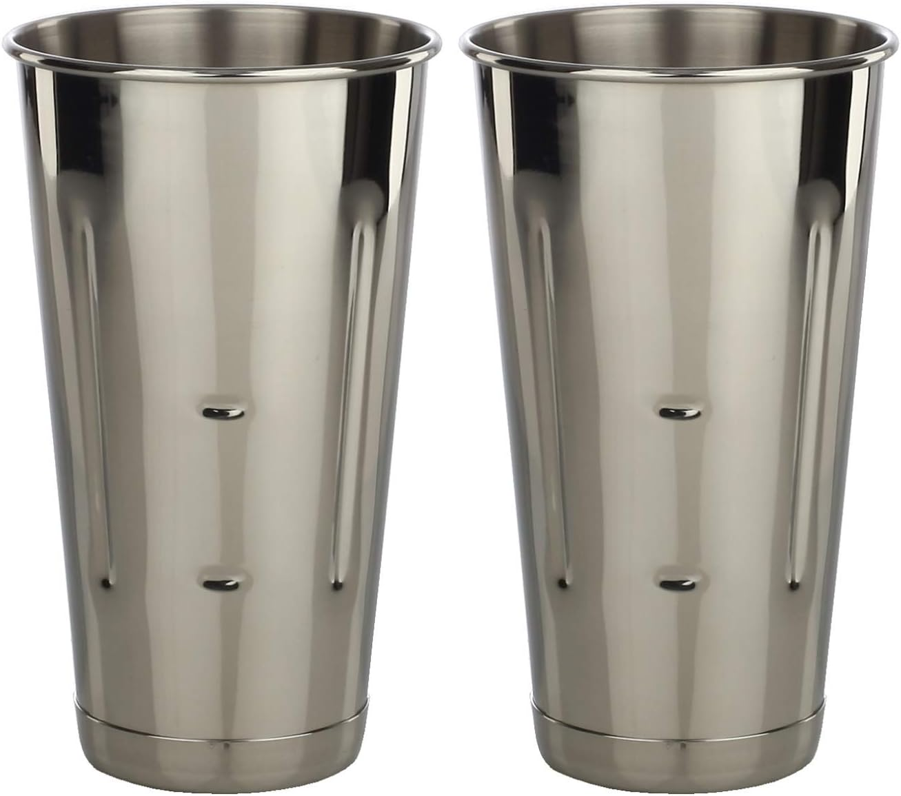 Libertyware Stainless Steel Malt Milkshake Mixing Cup 2 Pack - Two Ice Cream and Milkshake Machine Cups - 30 Oz Stainless Steel Malt Milkshake Cup for Milkshake Machines - Two 30 Oz Cups