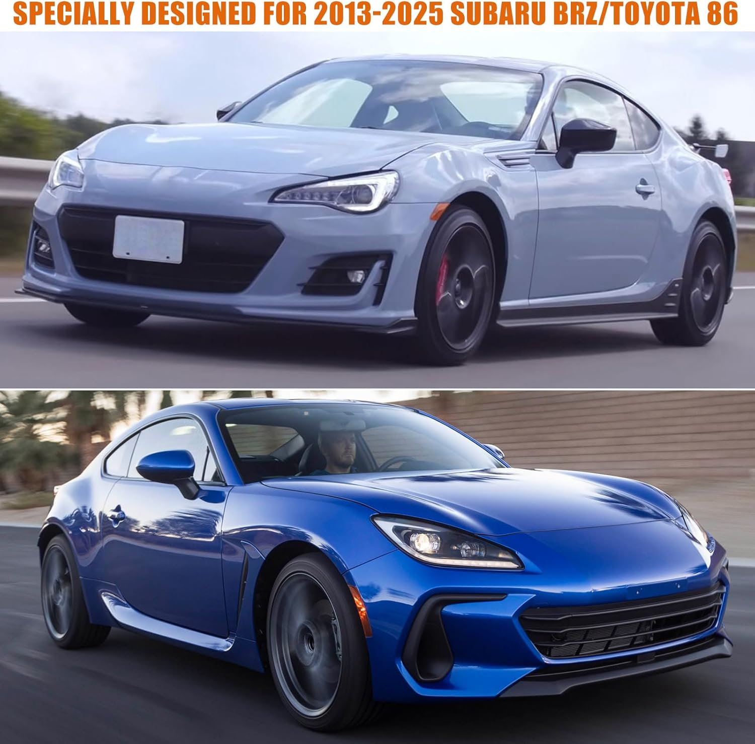 Waterproof Car Cover Replace for 2013-2025 Subaru Brz/Toyota 86, 6 Layers All Weather Car Covers with Zipper Door for Snow Rain Dust Hail Protection (BRZ) image number 4