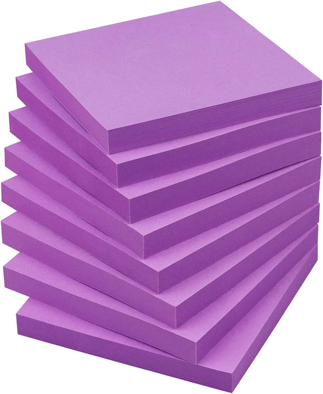 Sticky Notes 3X3 Self-Stick Notes Bright Colors Sticky Notes 8 Pads 80 Sheet/Pad (Purple) - Green image number 7