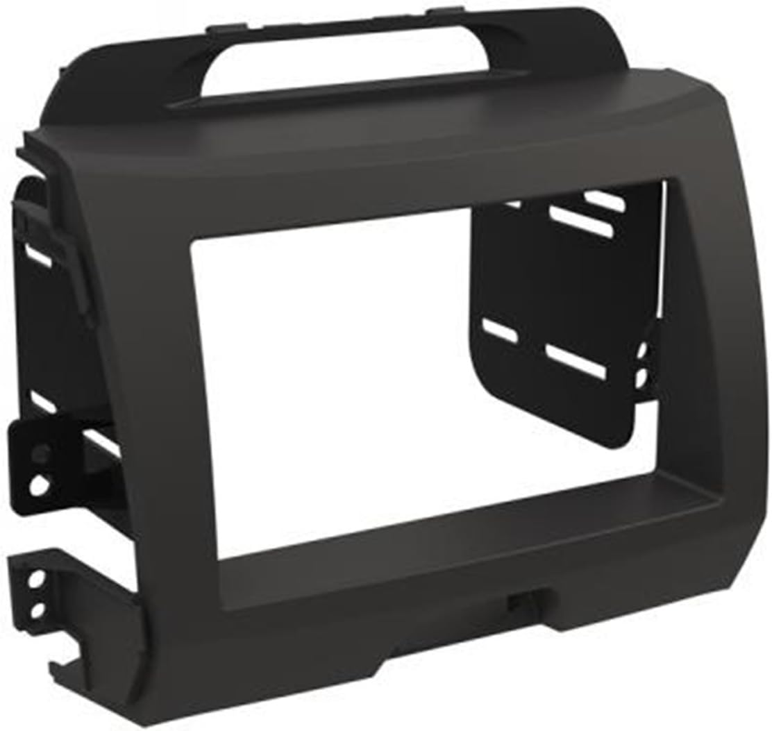 Scosche KA2099DGB Compatible with 2011-15 Kia Sportage ISO Double DIN & Din+Pocket Dash Kit, Dk. Gray