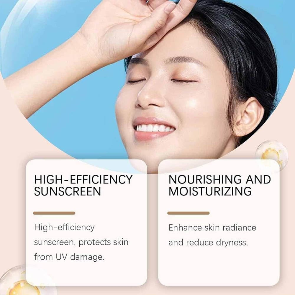 BB Tinted Care Primer with Brush,Bb Cream Tinted Moisturizer with Broad Spectrum,Bb Tinted Moisturizer,Hydrates & Smooths Your Skin,Brightens,Suitable for Women (Natural, 1Pcs)