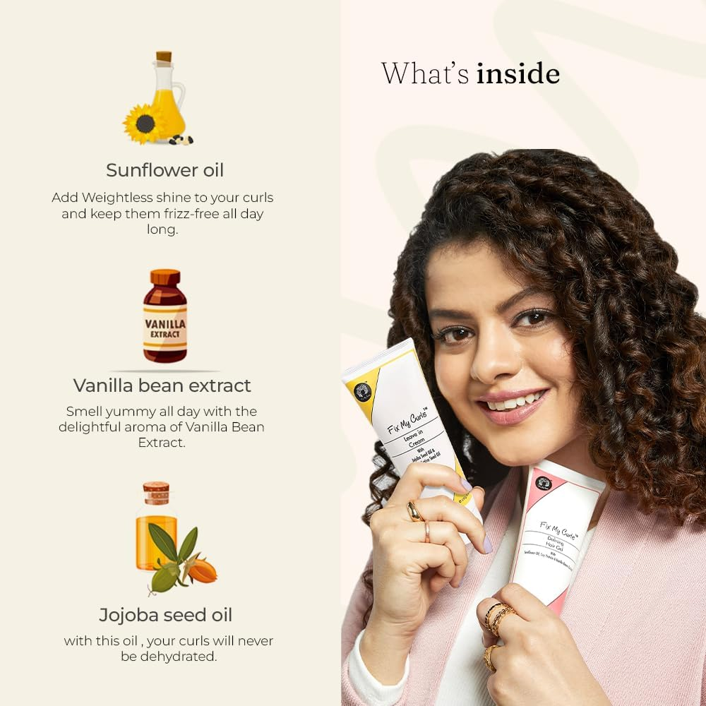 Fix My Curls Travel Size, Styling Bundle, with Glaze Hair Gel, and Stay Leave in Cream, 1.76 Oz Each image number 4