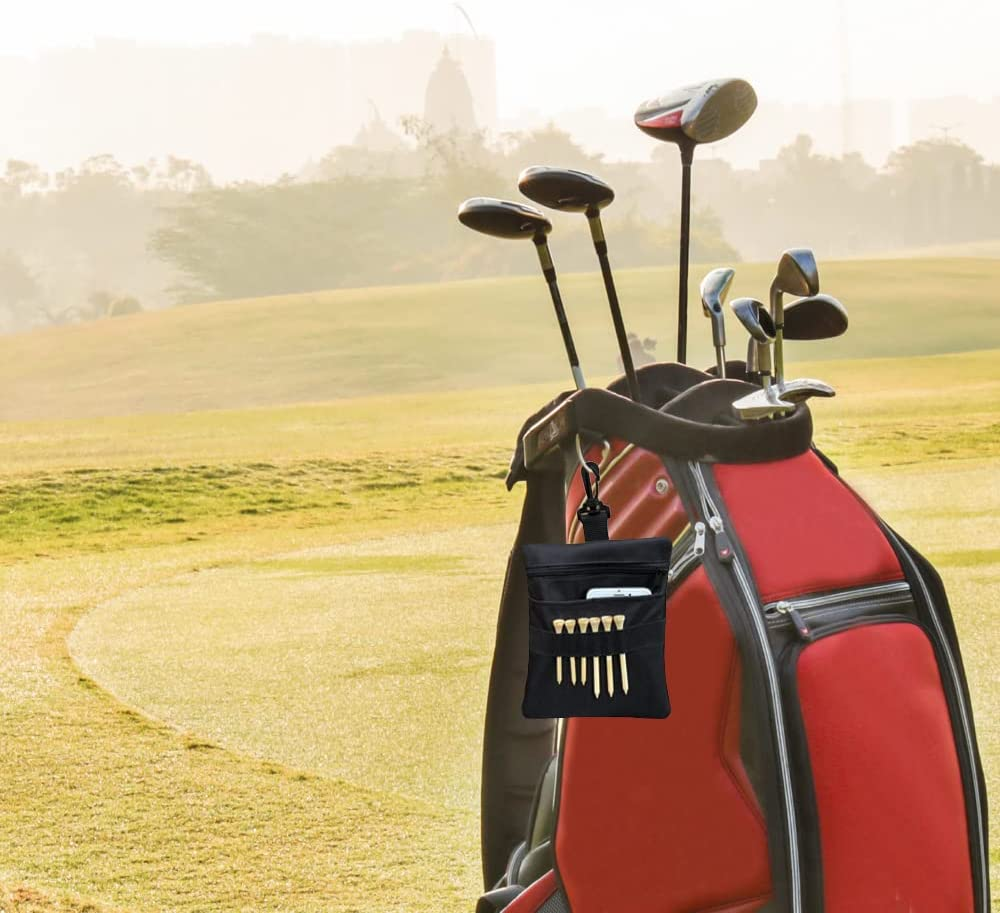 CORECISE Golf Tee Pouch Bag,Zipper Golf Ball Bag,Golf Accessory Pouch,Golf Accessories for Men image number 1