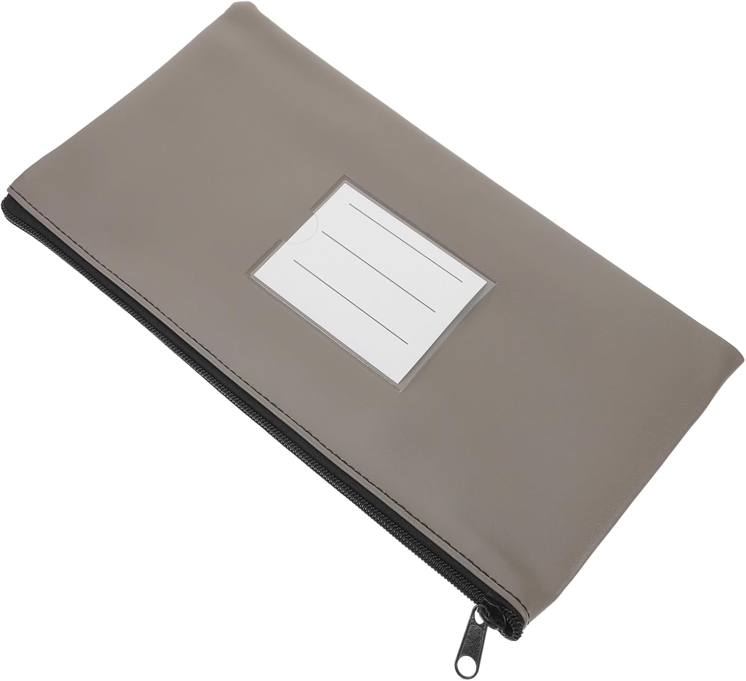 DIYEAH 2Pcs Zippered File Pouch Reusable Document Storage Pouch for Cash Bags and Receipts Organized File Holder Pu Leather image number 1