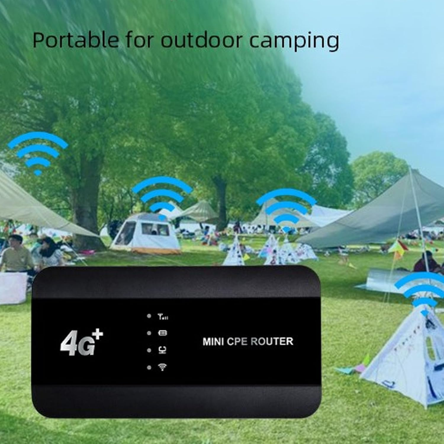 Mini CPE Router, 4G LTE Wifi 6 300Mbps High Speed Gigabit Ethernet Router with RJ45 Port and Sim Card Slot Type C Charging Portable Travel Router Support 10 Users for Indoor image number 1