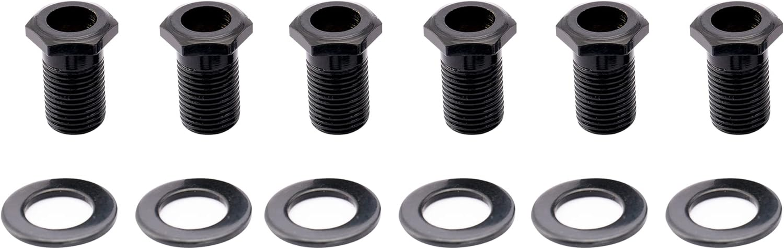 Musiclily Pro 10Mm Guitar Tuner Bushings and 14Mm Washers for Modern Electric Guitar Sealed Tuning Pegs Machine Heads, Chrome (Set of 6)