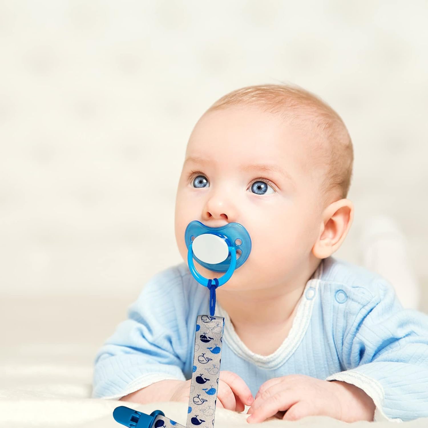 Baby Dummy Clip, 6 Pack Dummies Strap Clips, Newborn Dummy Chain, Pacifier Clip Holder Straps with 6 Silicone Adapter, Soother Chains Clips Fit All, Soothers, Teething Toys, Unisex Baby Essentials image number 3