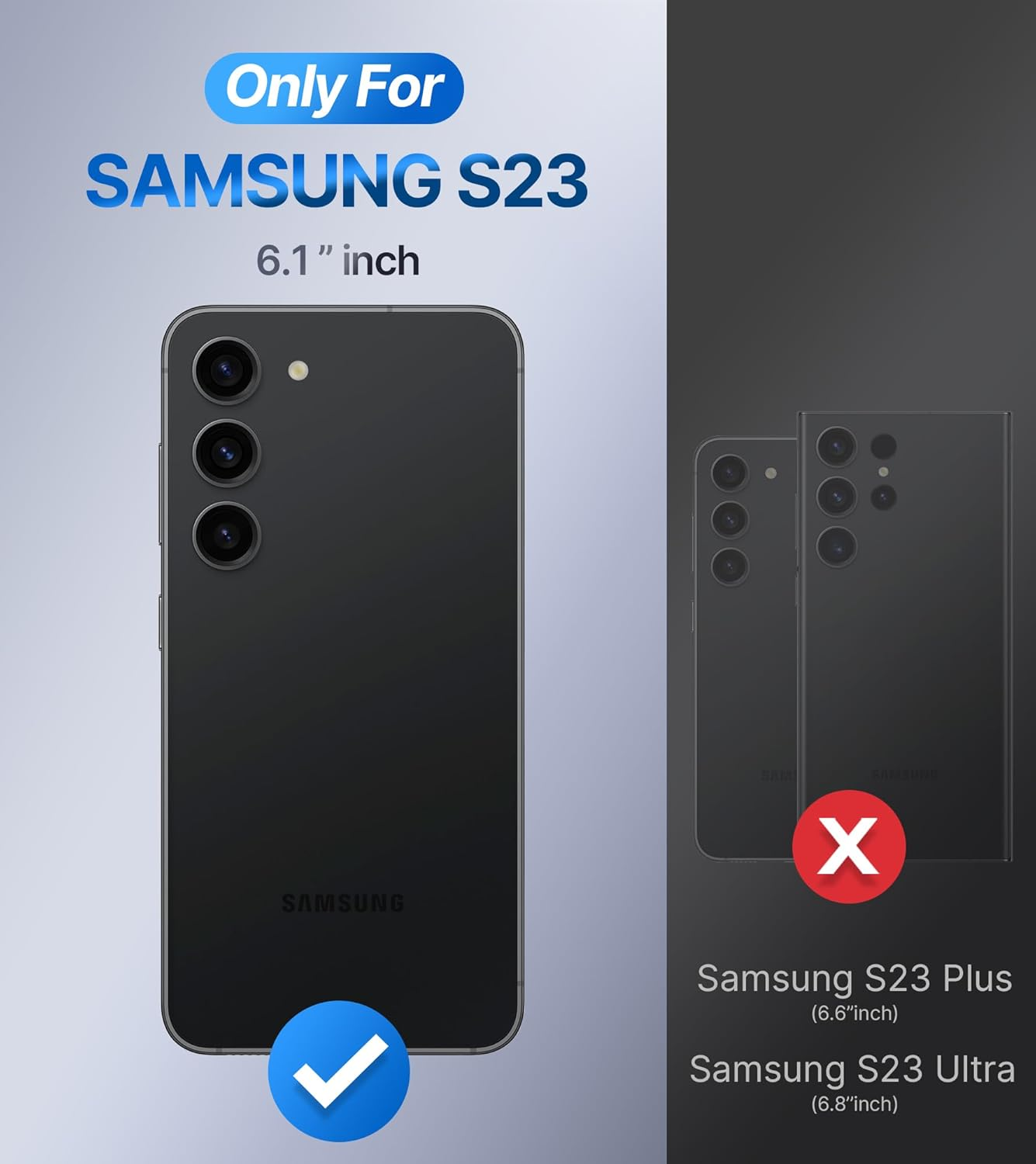 Shields up for Galaxy S23 Case with Stand, Samsung S23 Case Clear with Double Ring Holder [Adjustable & Foldable] Shockproof Protective Cover for Samsung Galaxy S23 - Clear image number 3