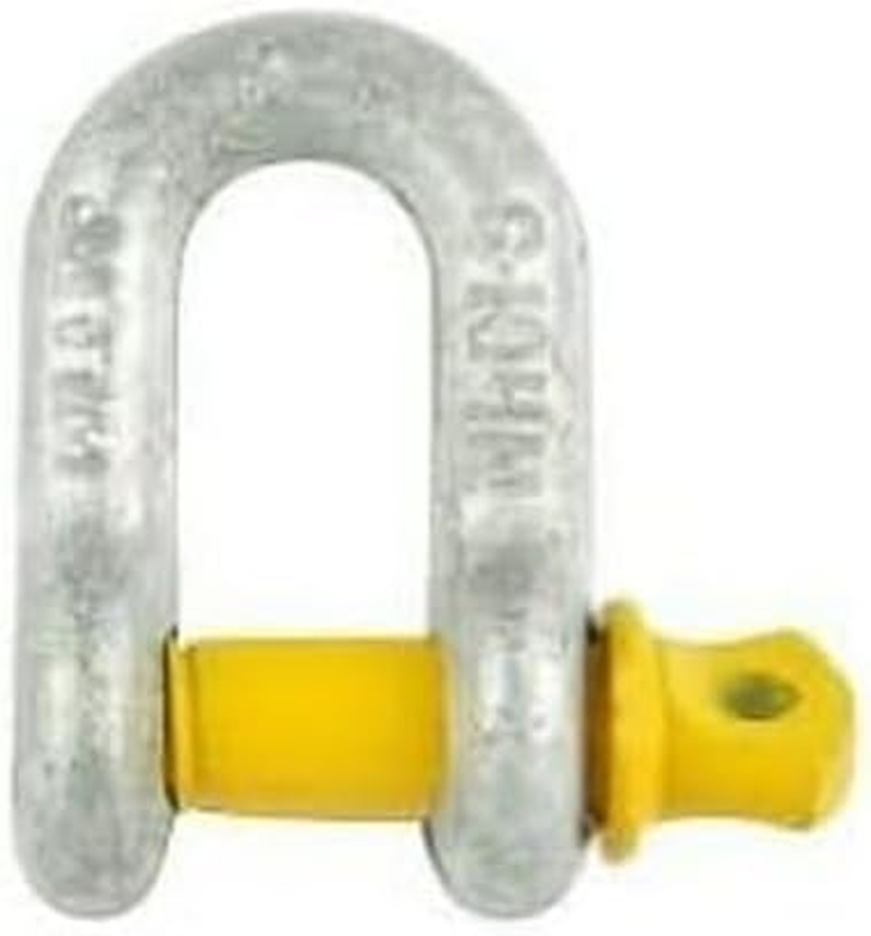 Romak 868430 1T Galvanized D Shackle, 10 Mm Thickness