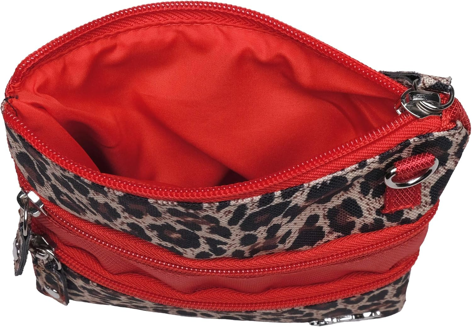 Women&rsquo;S Golf Accessory Bag Glove It Ladies Detachable Strap Accessories Bag 3 Pouch Zipper Bag Cross Body Carry All Organizer Bag Make Up, Travel, Wallet 2017 Silver Lining - Nine  Wine image number 2