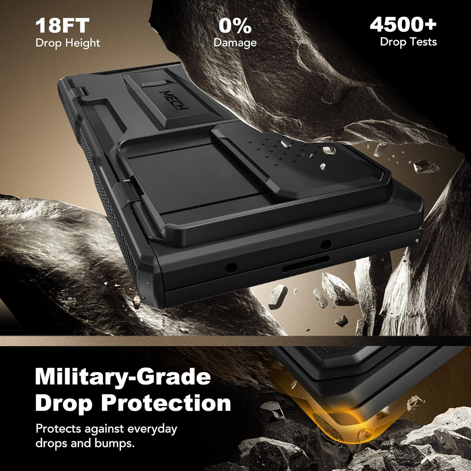 TONGATE for Z Fold 7 Case with Privacy Screen Protector, [Built-In Slide Camera Cover & Stand] [Anti Spy] Military Grade Drop Phone Case for Samsung Galaxy Z Fold 7 with Belt Clip, Black Privacy image number 6