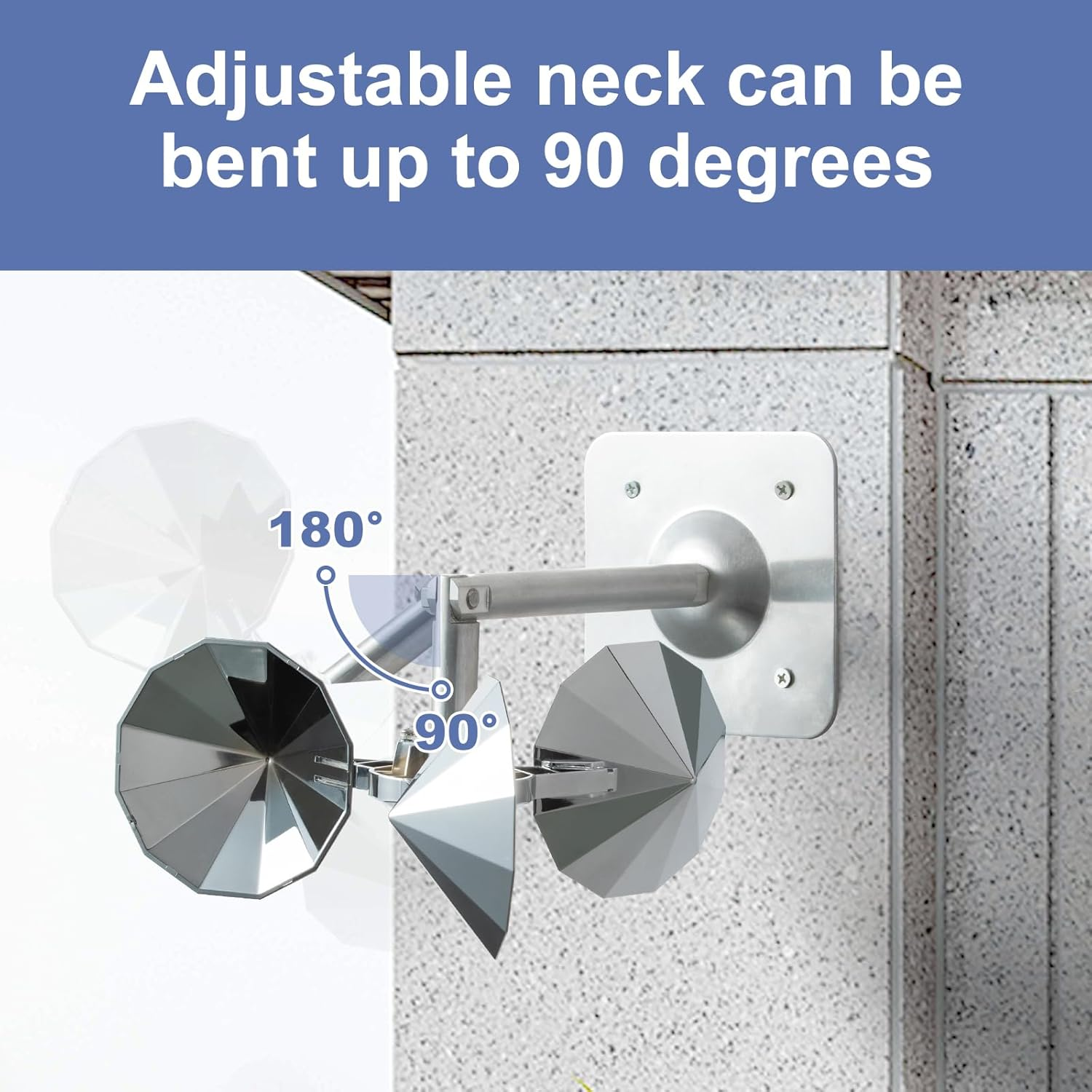 OFFO Bird Deterrent Reflective Spinning Device, Bird Scarer Keep Seagull Pigeon Woodpeckers and Other Birds Away for Outdoor Use Roofs Gardens image number 5