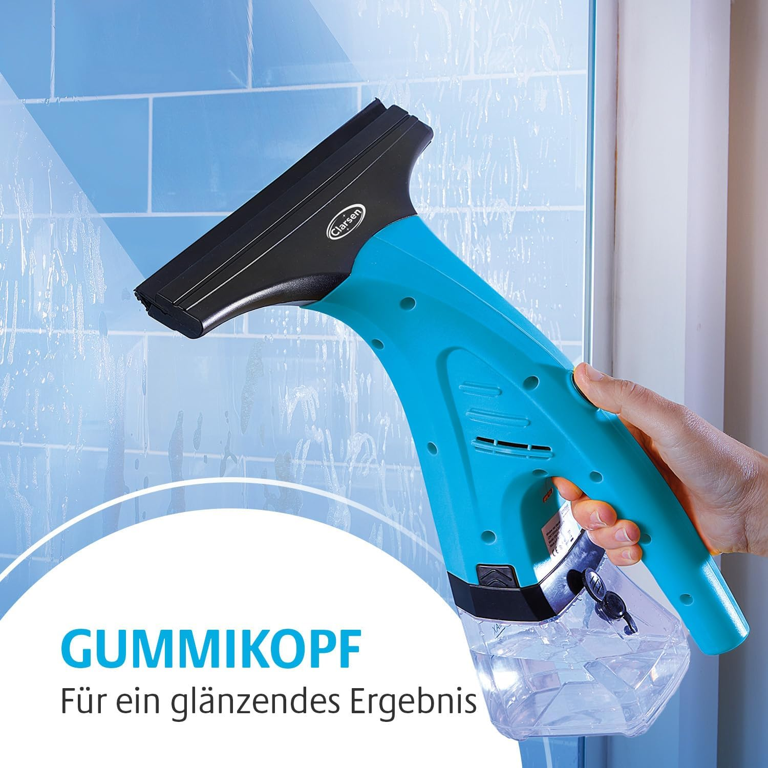 3 PAGEN Cordless Window Vacuum Cleaner - Includes Spray Bottle with Microfibre Cover - Streak Free Cleaning - Electric Window Cleaner Cordless - Ideal for Large Windows, Shower Screens Etc. - Quick image number 6