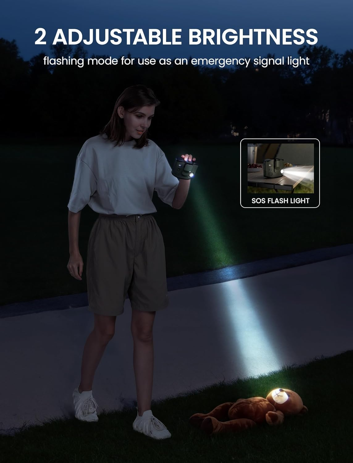 Portable Waist Clip Fan with LED Display, Light, 10000 Mah Small Belt Fan with Dual Clips and Lanyard, Personal Wearable Cooler with 3 Speeds, Small Necklace Fans, Shirt Fan for Hot Flashes, Jobsite - Army Green image number 5