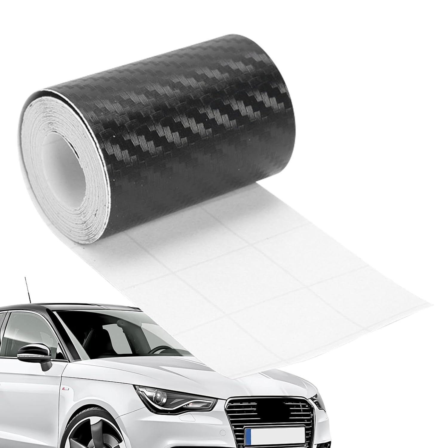 Carbon Fiber Detailing Tape,3D Film Wrap Detailing Tape Stickers - Self-Adhesive Twill Weave Sheet Sticker, Protection Tape for Trunk Bumper Fender Dashboard image number 2