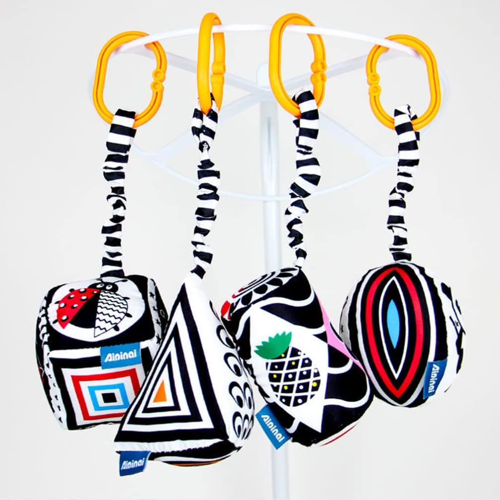 Kisangel Baby Sensory Geometric Shape Newborn Crib Baby Play Gym Stroller Hanging image number 2