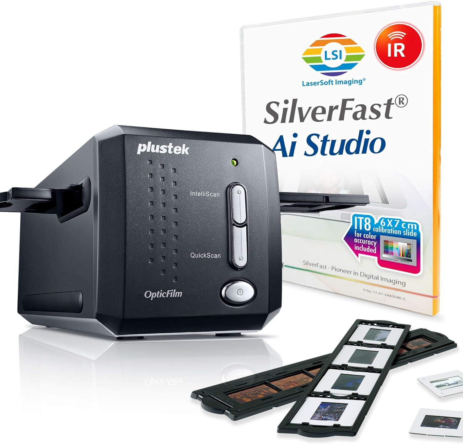 Plustek Opticfilm 8200I AI - 35Mm Film & Slides Scanner. IT 8 Calibration Target + Silverfast Ai Studio 9, 7200 Dpi Resolution 64Bit Hdri, Mac/Pc
