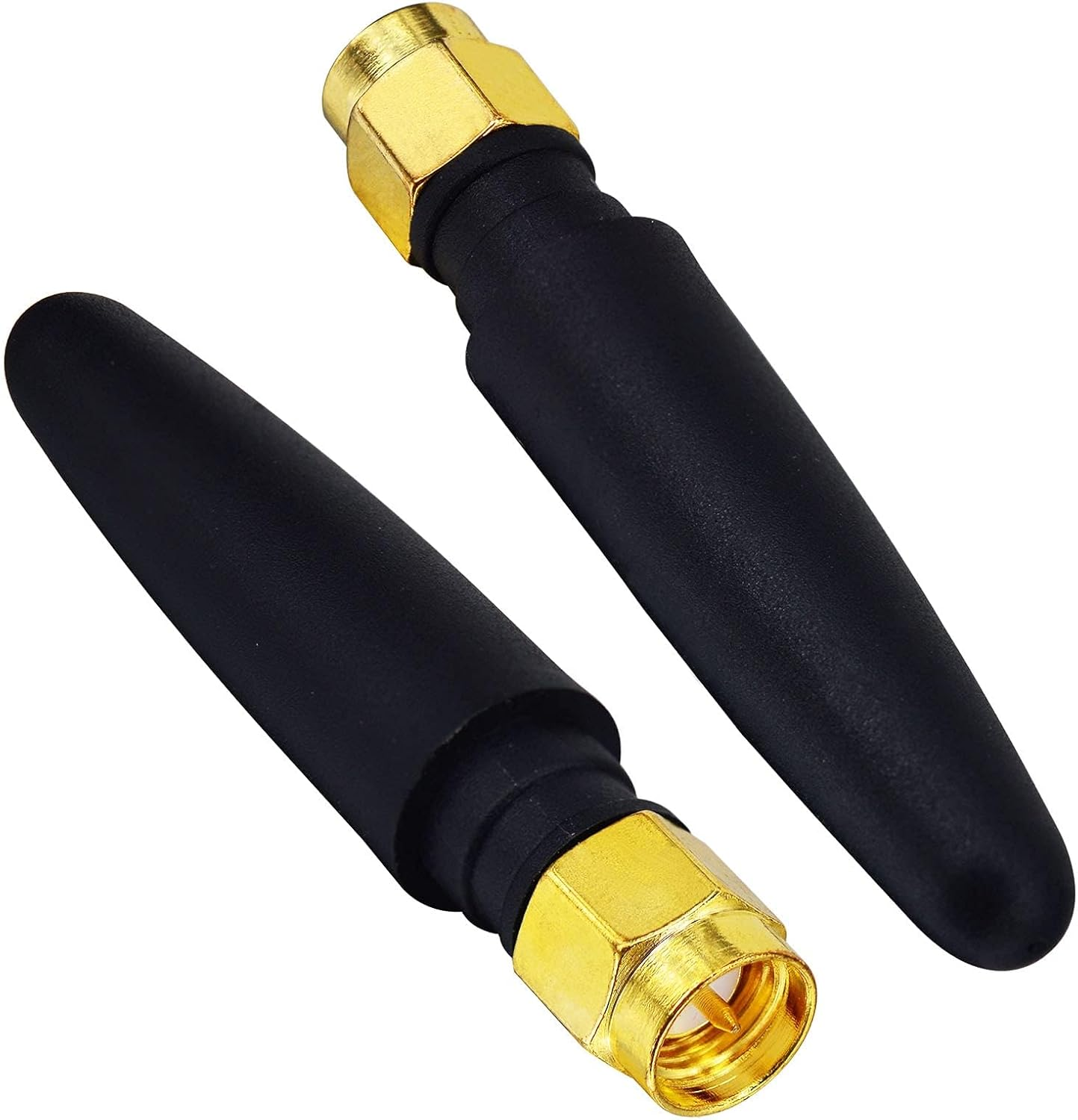 BOOBRIE 2-Pack 2.4Ghz Mini Wifi Antenna 2Dbi FPV Antenna Omni Directional SMA Male Omni-Directional Small PC Wifi Bluetooth Antenna Aerial Signal Booster Adapter Network Receive for Wireless Router