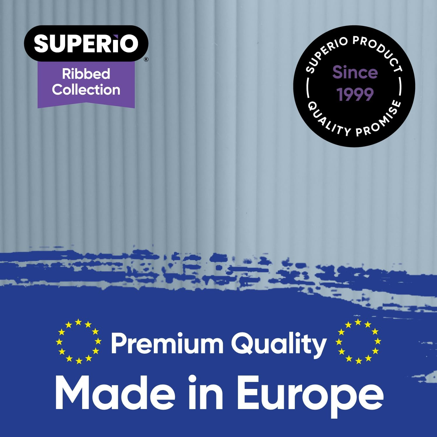 Decorative Plastic Toilet Bowl Brush and Holder Set, Blue (1 Pack) Cleaner Scrubber for Bathroom - Ribbed Design image number 6