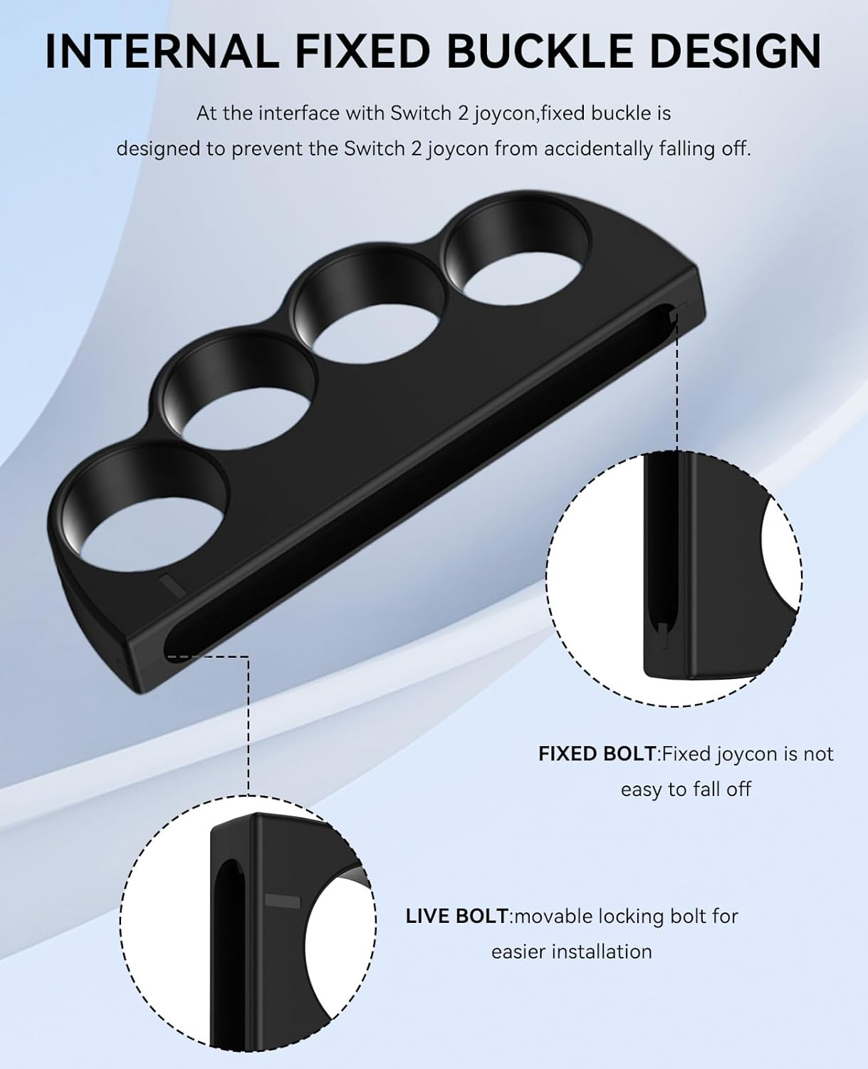 T Tersely Fitness Boxing Hand Grip Compatible with Nintendo Switch 2 Joycon Controller, 2 PCS Fun Family Boxing Game Switch 2 Accessories Handles - Black image number 4