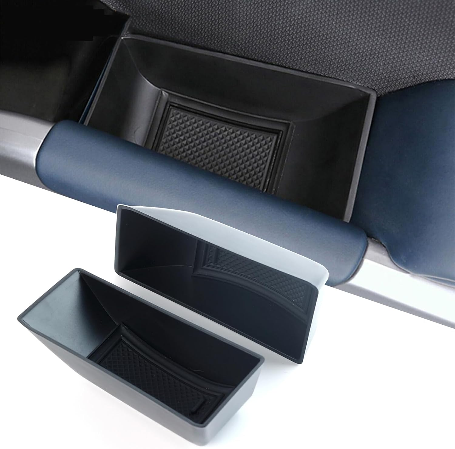 AUTOXBERT Front Door Side Storage Box Handle Organizer Armrest Phone Container for 2024 2023 2022 BYD Atto 3 Grab Tray Car Accessories