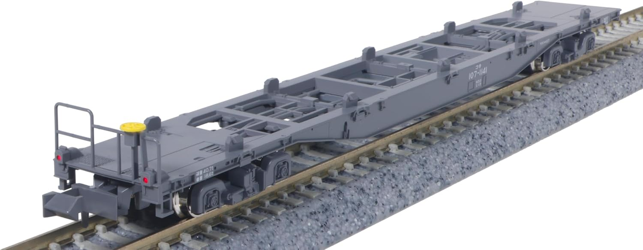 KATO 08075-3 N Gauge Koki 107 No JRF Mark, Tail Light, Container Unloaded 08075-3 Railway Model Freight Car image number 2