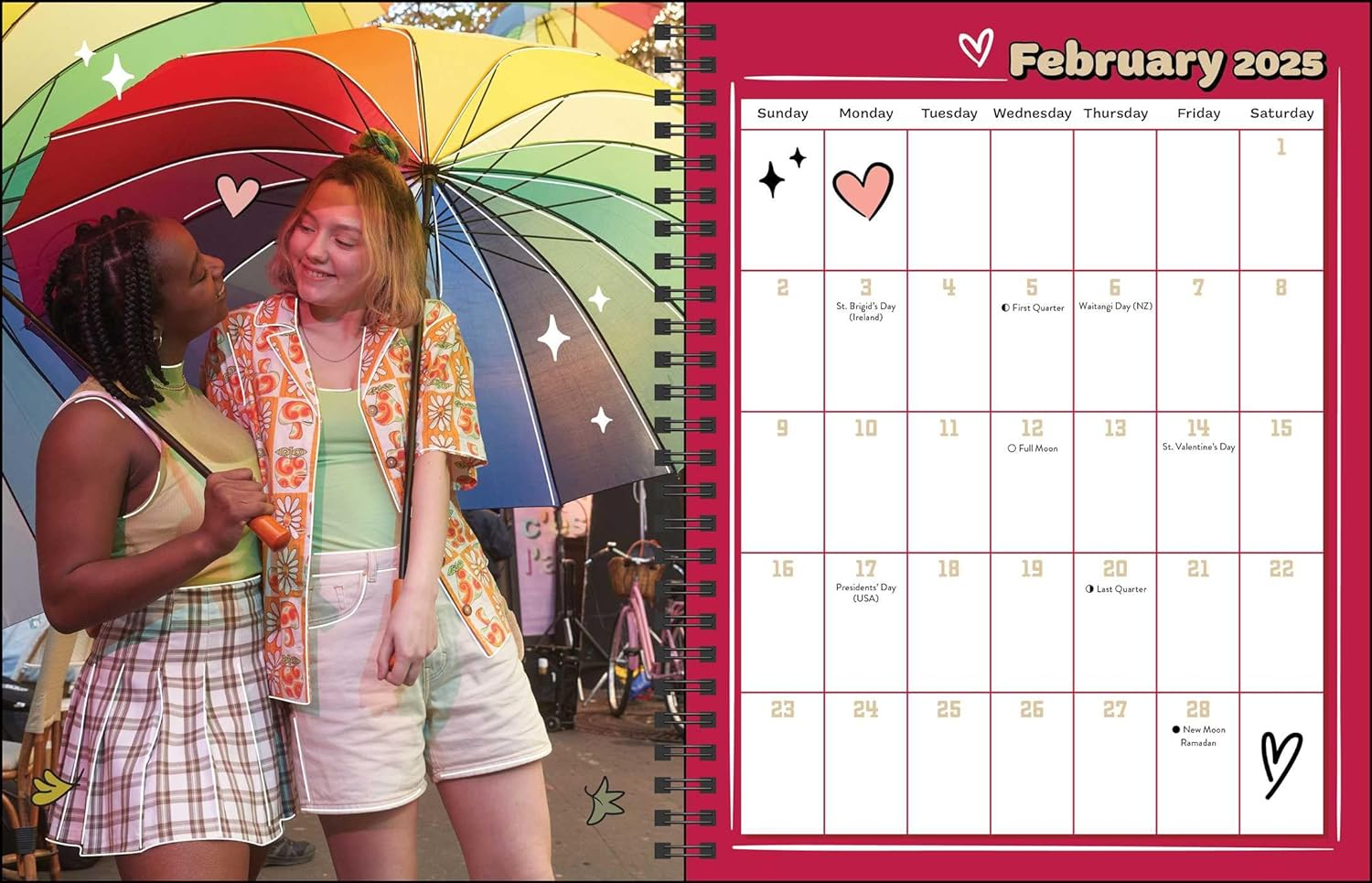 Heartstopper 16-Month 2024-2025 Weekly/Monthly Planner Calendar with Bonus Stick