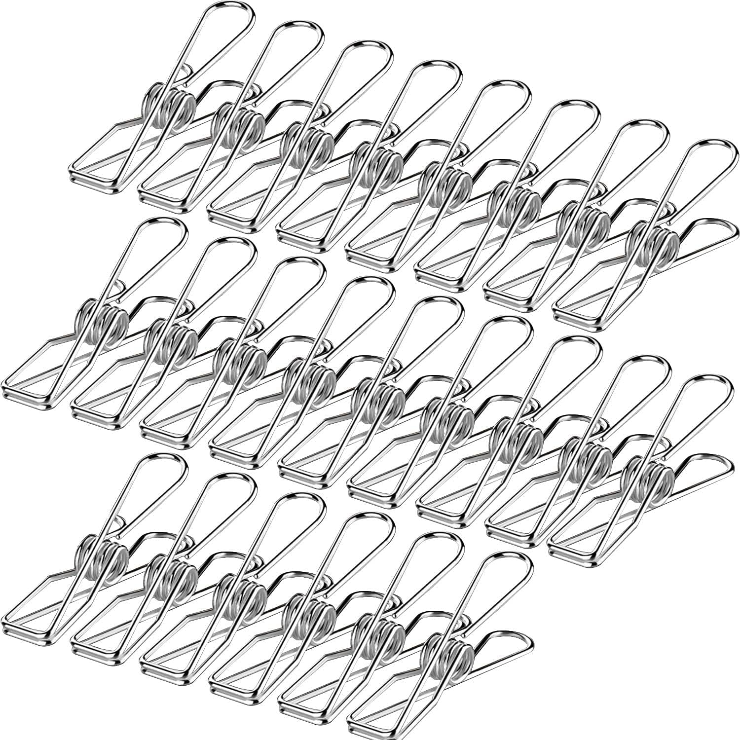 OKAM Stainless Steel Pegs - 70-Pack Stainless Steel Pegs Large - Strong & Sturdy Clips, Eco-Friendly Metal Clothes Pegs for Home Laundry and Craft Drying Peg, Pins or Clip Needs image number 2