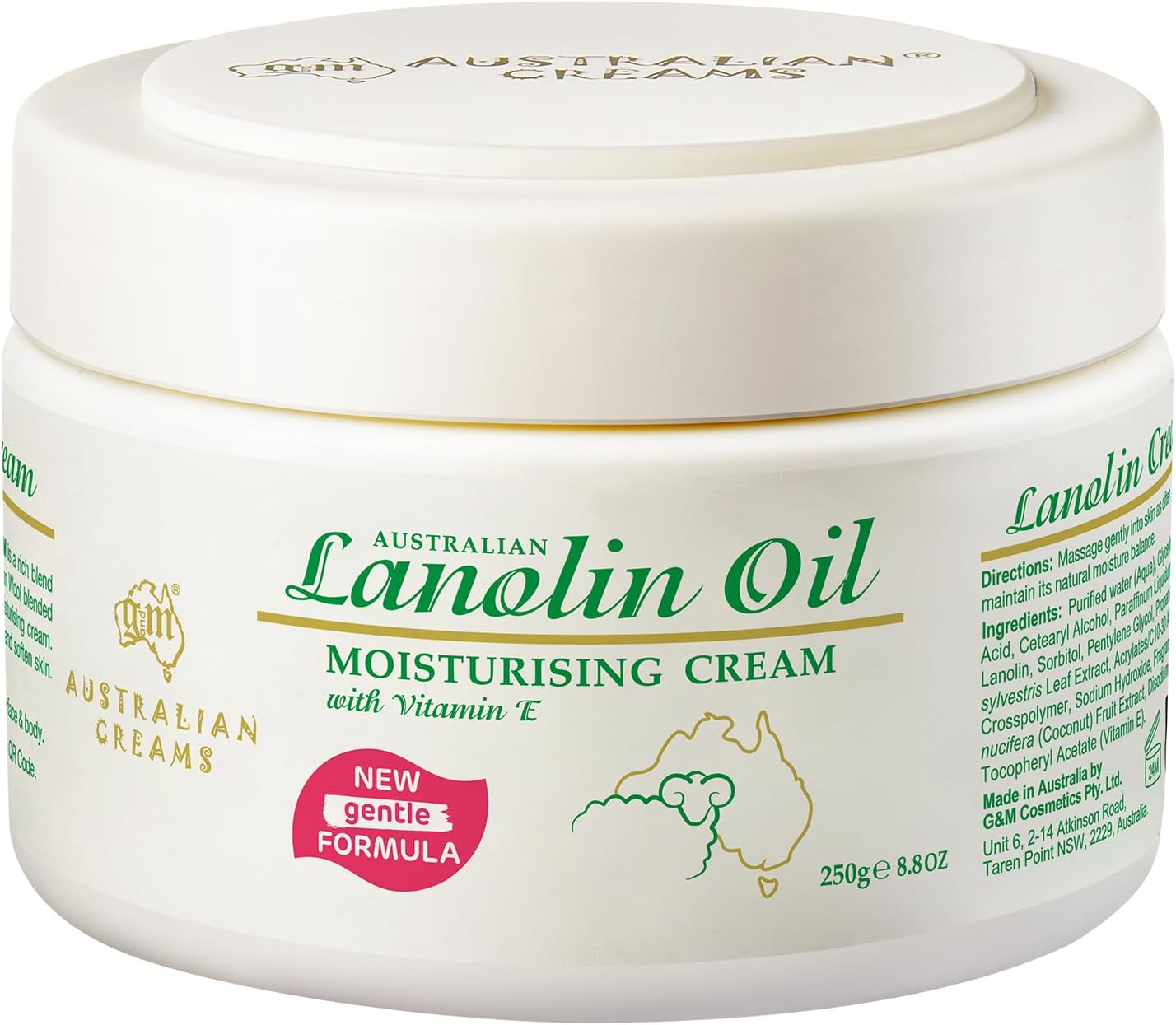Australian Creams Lanolin Oil Day Moisturising Cream 250 G