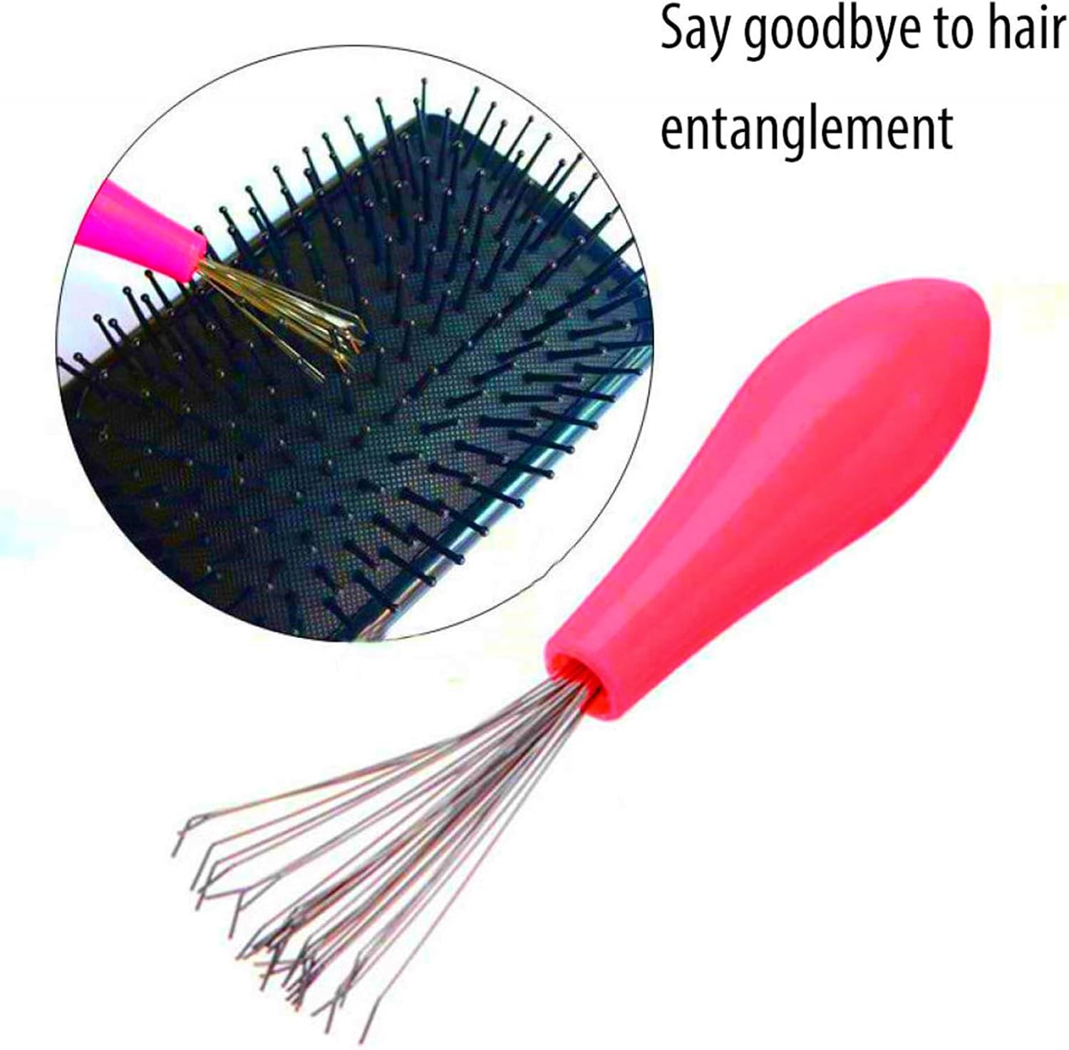 Pack of 4 Hair Brushes Cleaning Tool Comb Cleaning Brush Comb Cleaner Brush Hair Brushes Cleaner Mini Hair Brushes Remover for Removing Hair Dust for Home and Salon Use image number 3