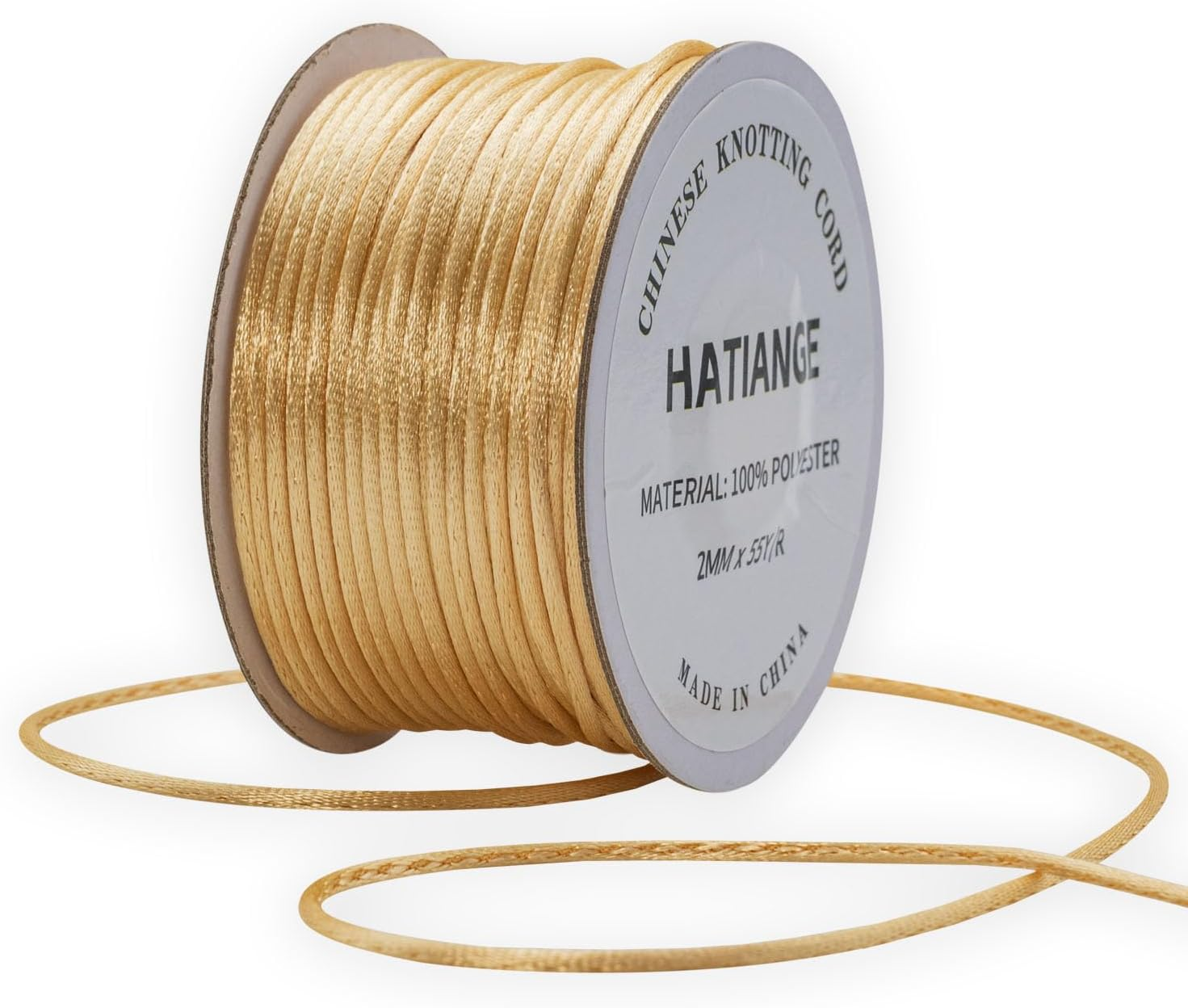 2Mm Black Satin Rattail Cord String for Jewelry Making Bracelet Necklaces Beading Thread Macrame Chinese Knot Craft -50Meters