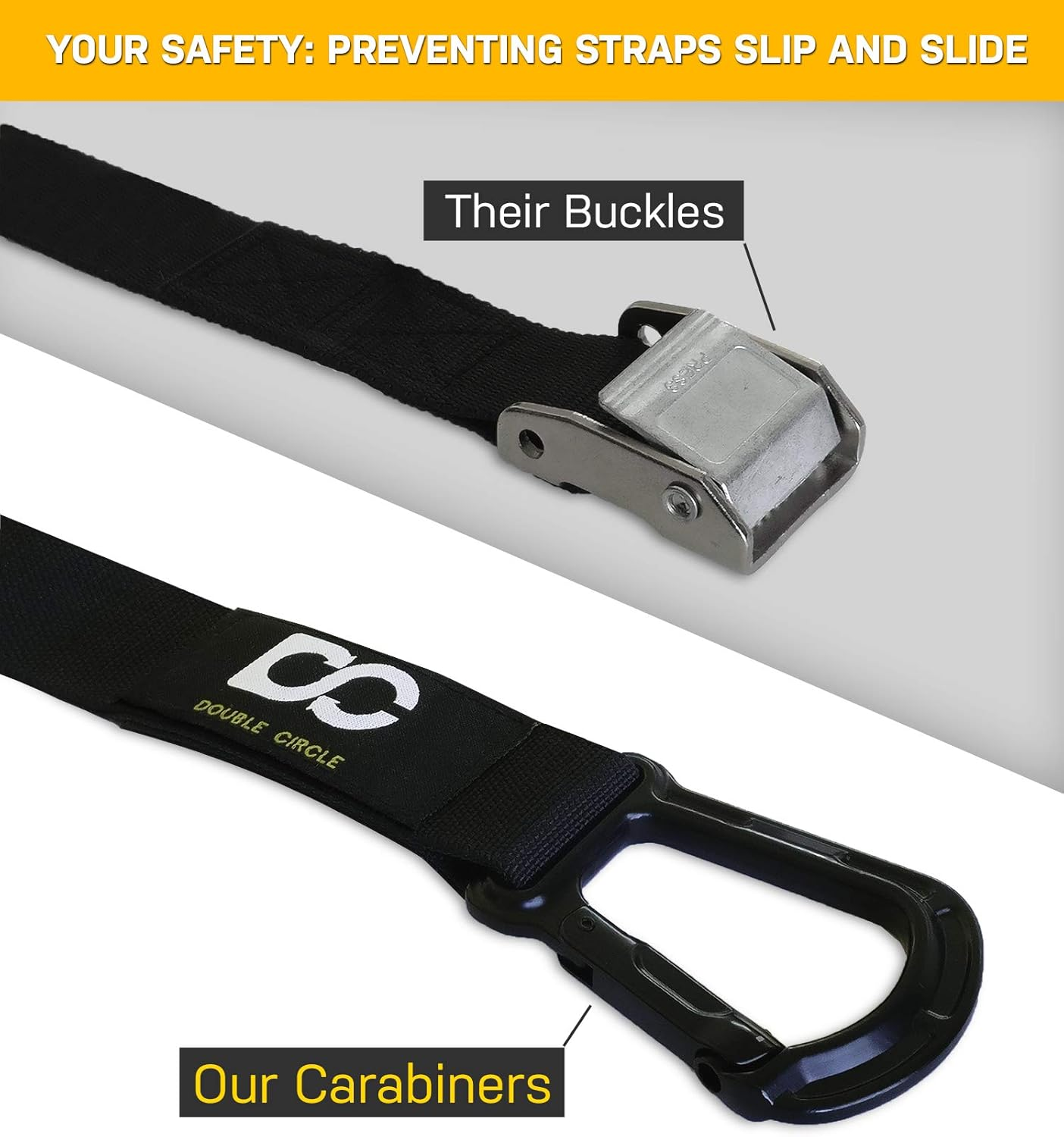 Double Circle Quick Adjust Numbered Straps for Gymnastic Rings - Carabiner System and Exercise Video Guide for Full Body Workout, Calisthenics, and Home Gym image number 1