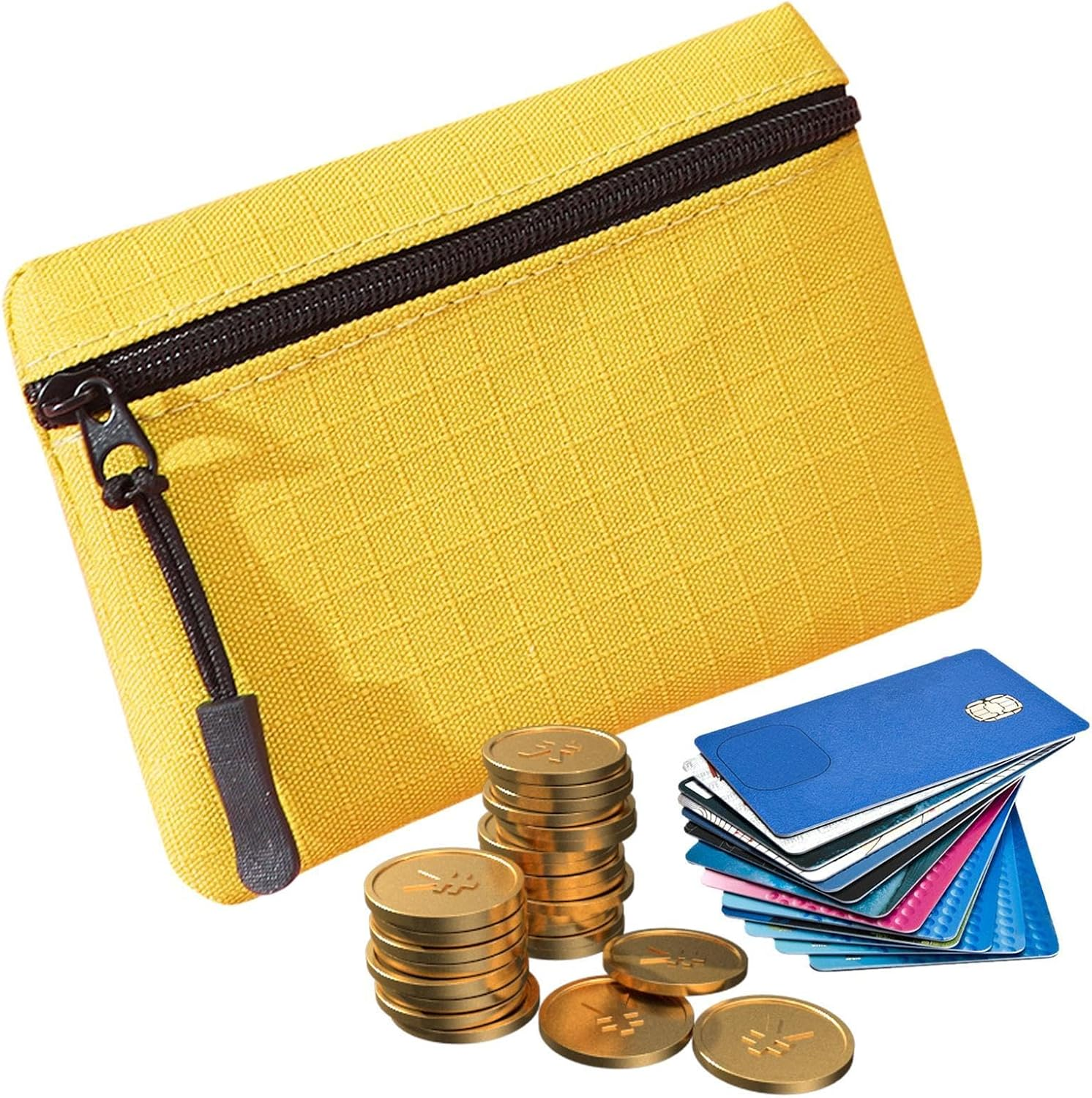 Eoixuqba Small Purse for Women Coin Bag | Oxford Cloth Makeup Toiletry Bag | Portable Zipper Purse Coin Purse for Credit Cards Keys Headset Lipstick, Green, Siehe Beschreibung, See Description