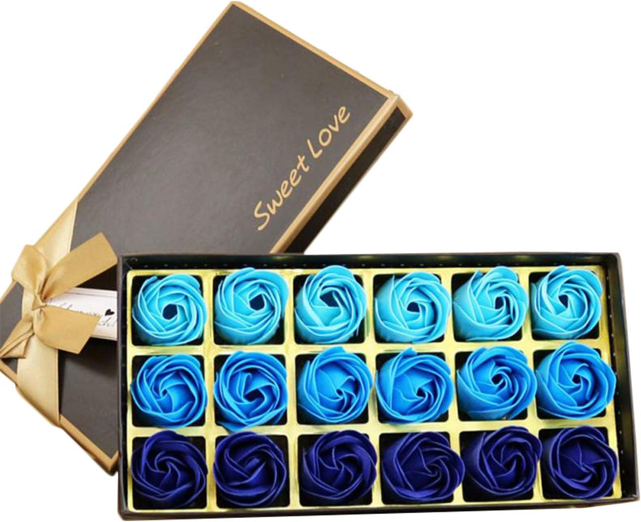 18 Pcs Floral Scented Bath Soap Rose Flower Petals (Purple)