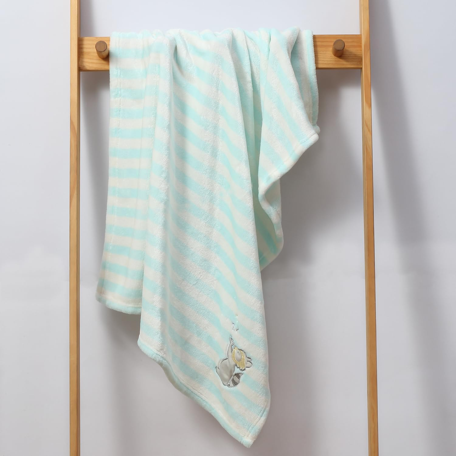 CREVENT 76X102Cm Cute Cozy Fluffy Warm Baby Blanket for Girls Boys Infants Toddlers' Bedding Crib Cot Stroller, Baby Shower Newborn - Racoon image number 2