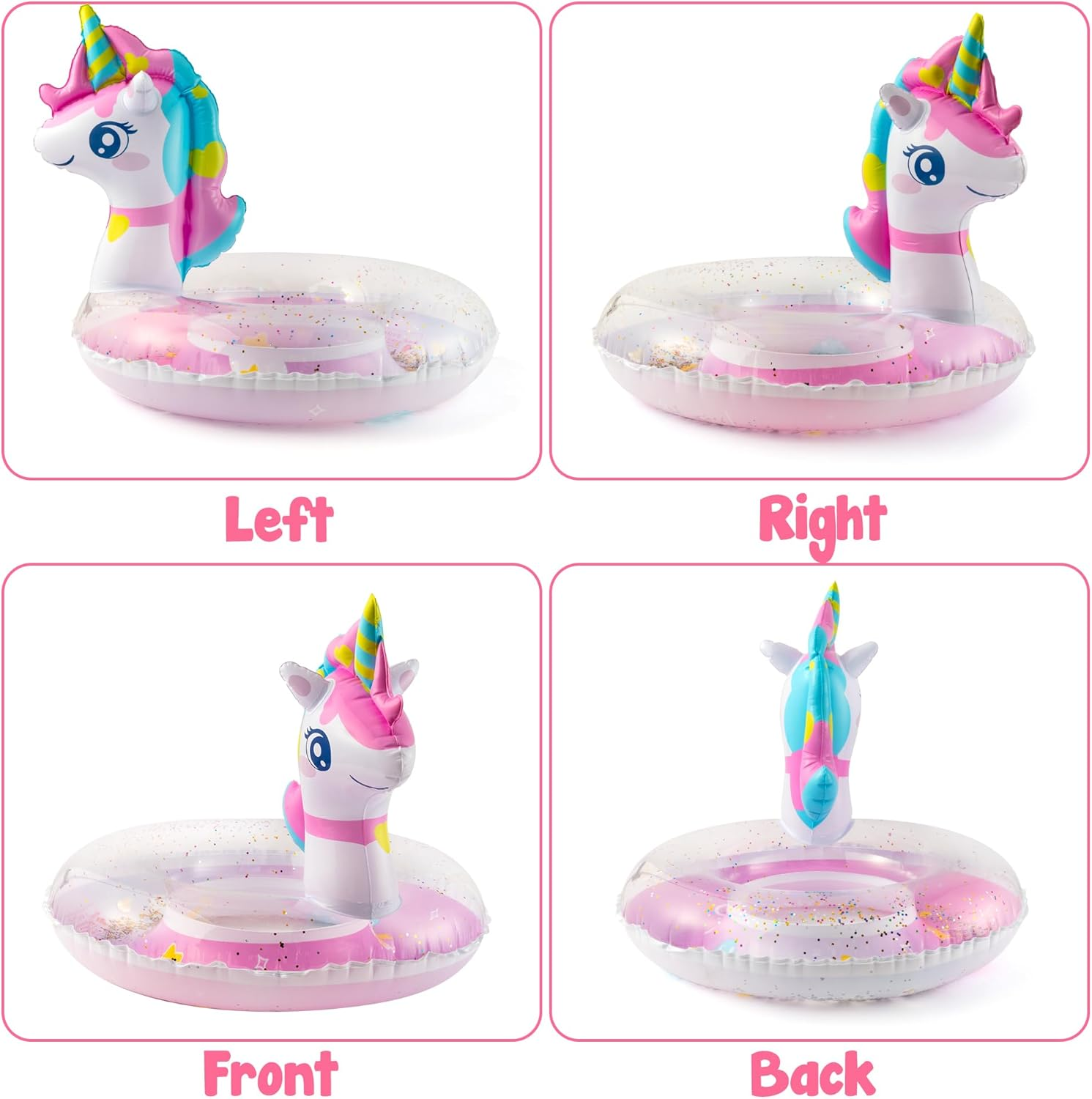 WATINC Inflatable Swimming Ring Pool for Children Unicorn Swimming Pool Float Pool Ring Summer Holiday Outdoor Beach Water Party Toy Float Inflatable Pool Swimming Ring for Children Toddlers image number 2