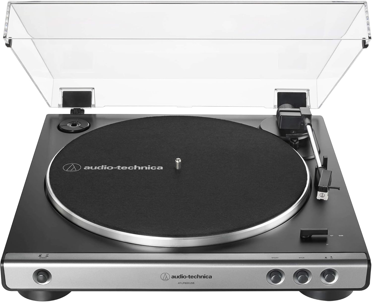 Audio-Technica AT-LP60XUSB Fully Automatic Belt-Drive USB Turntable, Gunmetal image number 1