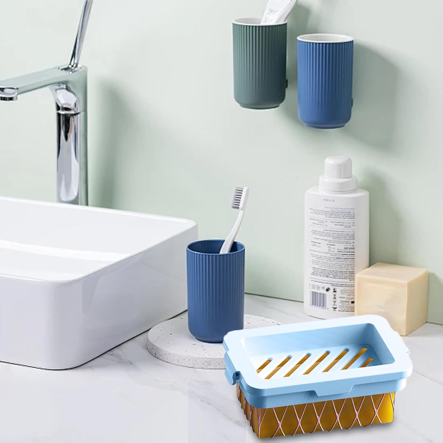 Soap Net Holder - Portable Soap Saving Bag, Eco-Friendly Soap Storage Solution | Durable Exfoliating Soap Bag with Drawstring, Double Layer Mesh for Improved Foaming image number 6