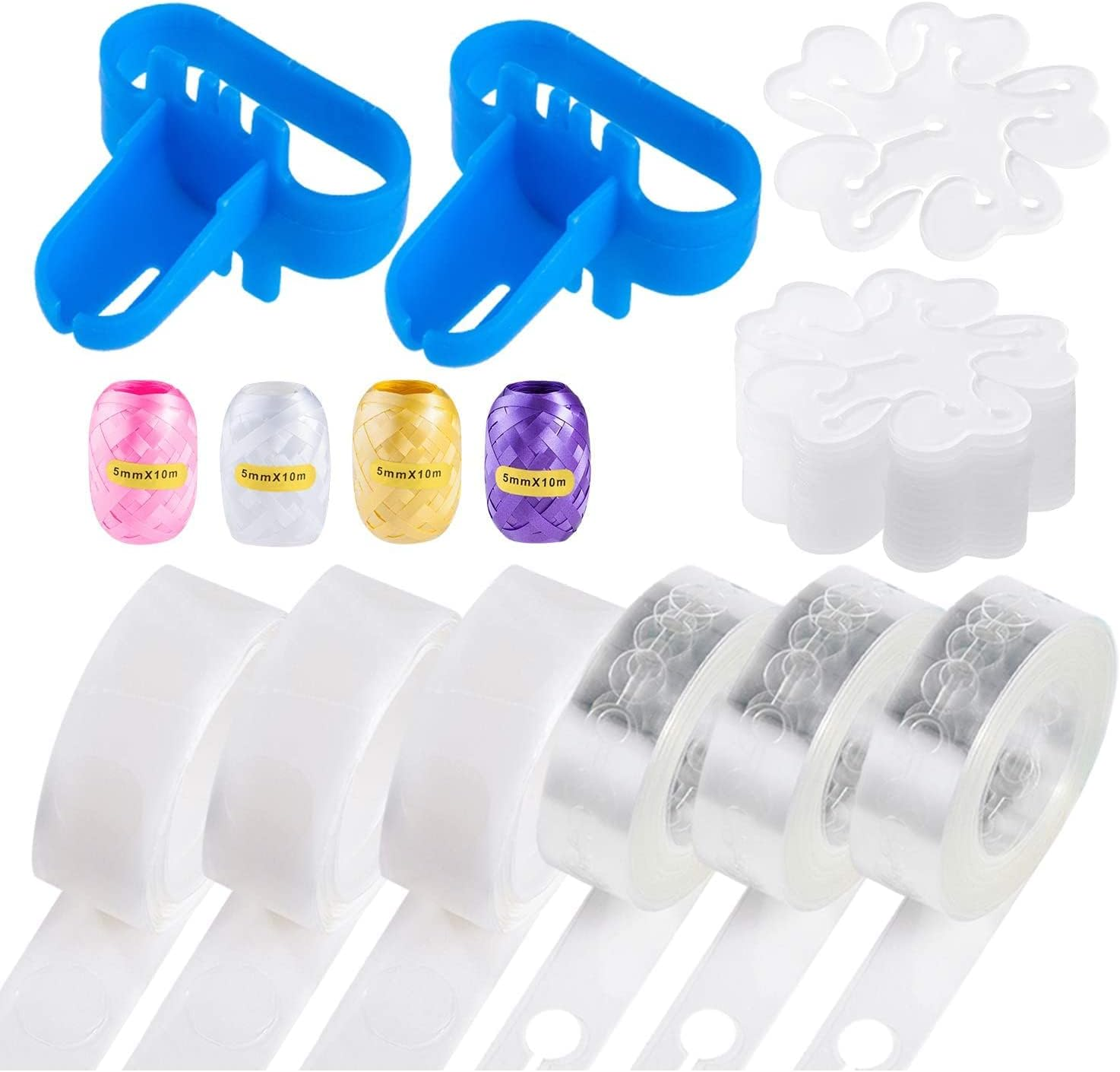 Balloon Garland Arch Kit-300 Balloon Glue Dots 50 Feet Stronger Balloon Strips 2 Tying Tools and Ribbons for Party Wedding Birthday Party Decorations image number 3