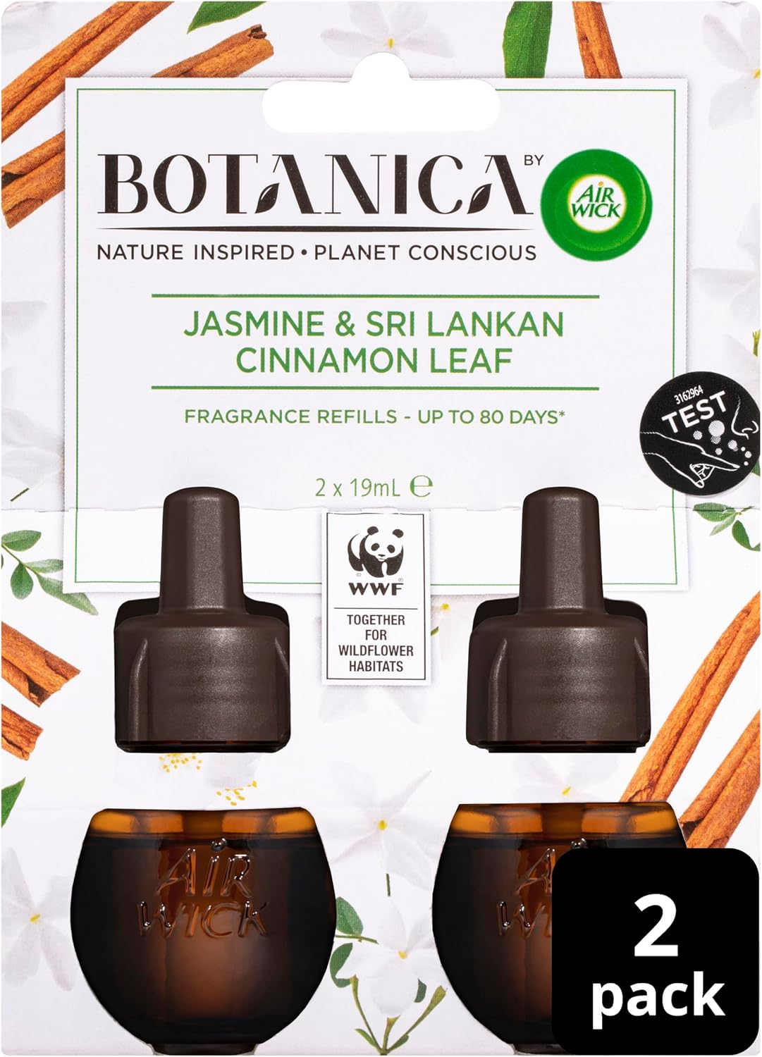 Botanica Jasmine and Sri Lankan Cinnamon Leaf Fragrance Refill 19 Ml (Pack of 2) image number 2