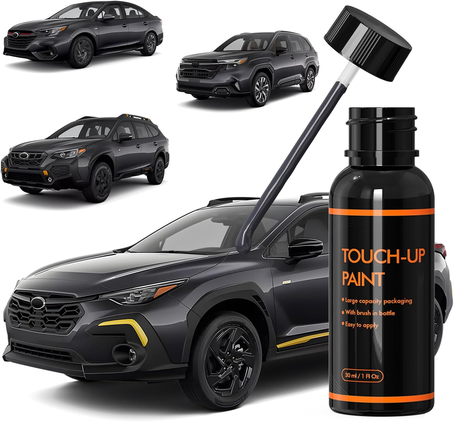 P8Y Magnetite Gray Touch up Paint for Subaru, DIY Car Paint Scratch Repair Kit, Automotive Paint, Quick & Easy Fix Scratch Repair for Crosstrek/Outback/Forester/Ascent/Impreza image number 1