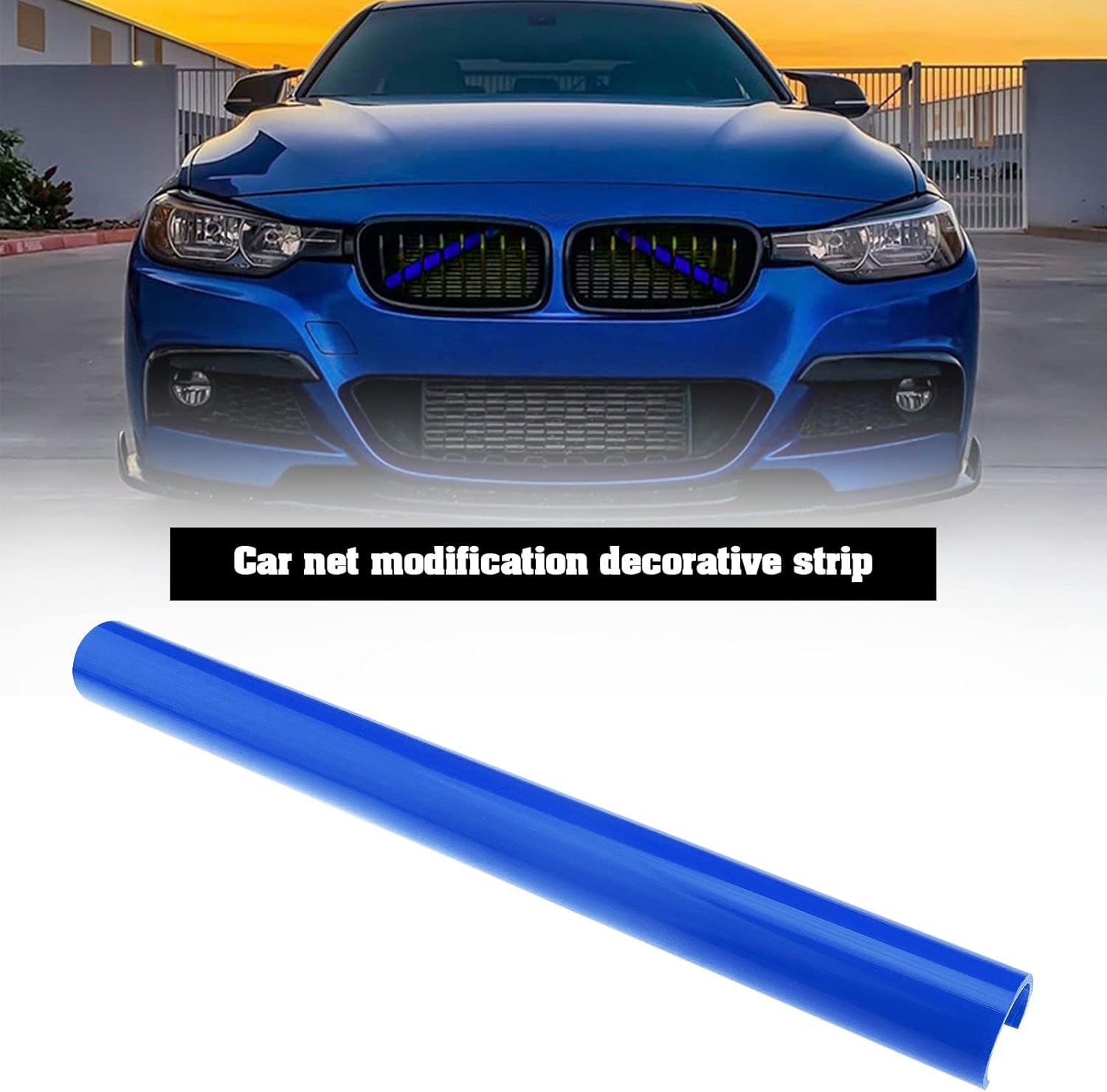 VGOL 1 Pair Grille Insert Trims Stripe Compatible with 1 2 3 4 5 6 7 Series F20 F22 F30 F32 G30 G32 G11 G12 G14 Front Grille Cover Guard Insert Accessories Blue image number 4