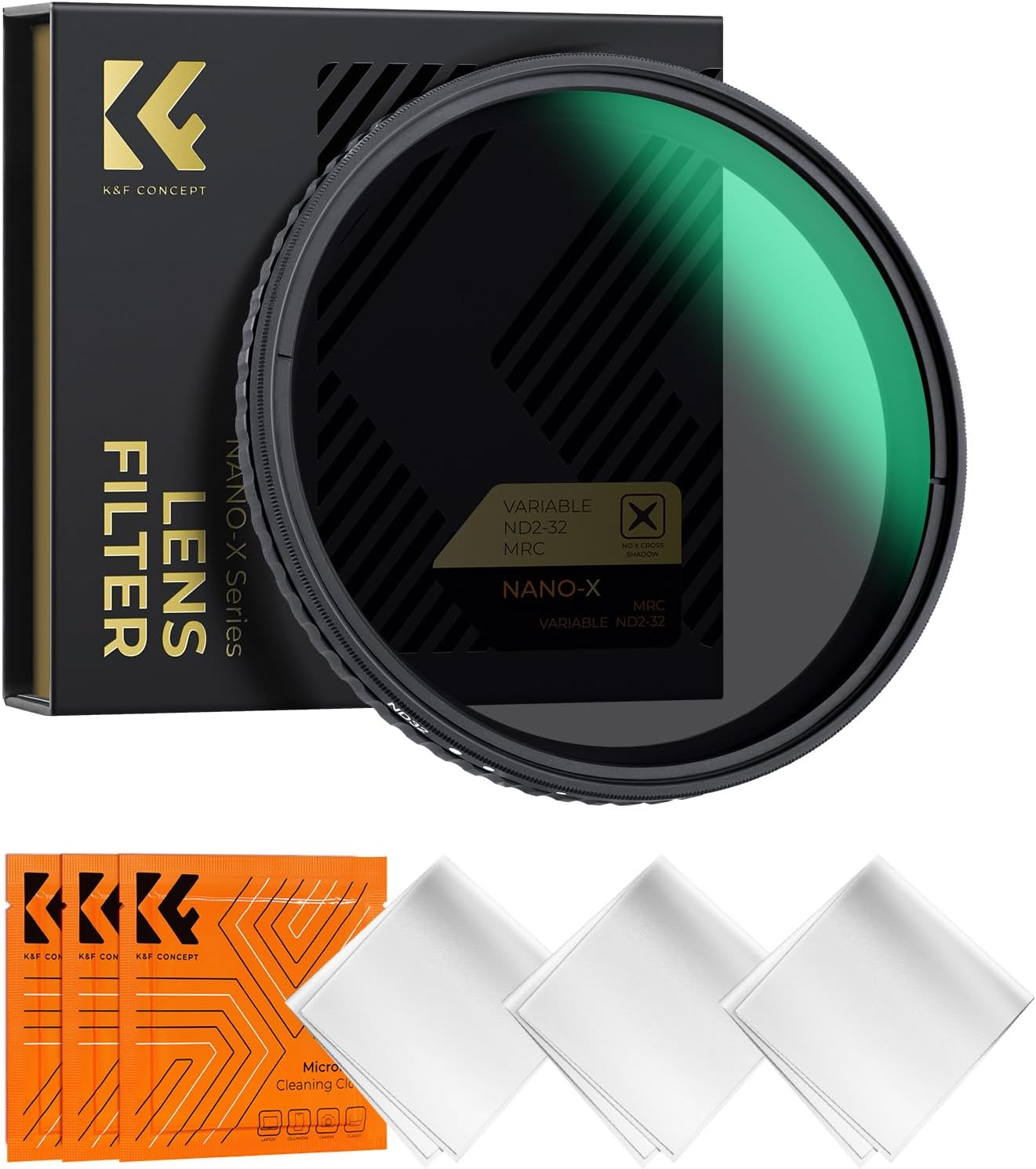 K&F CONCEPT 46Mm Variable ND Filter Adjustable Fader Neutral Density ND2 - ND32 Filter, HD Waterproof Scratch Resistant NO X Cross 28-Layer Coatings (Nano-X Series) image number 2