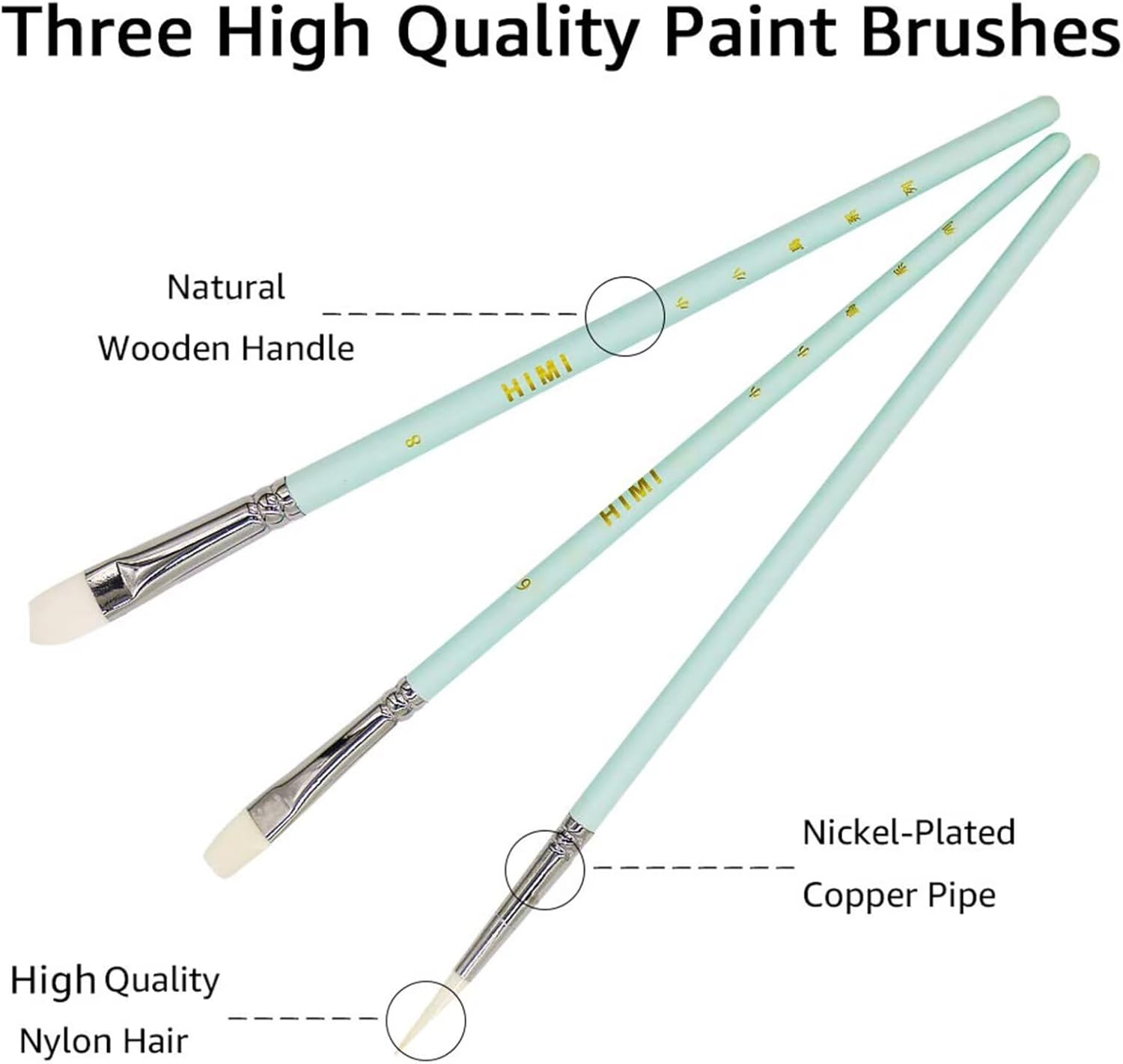 HIMI Gouache Paint Set 18 Colors X 30Ml Premium Jelly Cup Design Comes with 3 Paint Brushes & Palette Easy to Carry Suitable for Students Children Beginners Artists (Green Box） image number 5