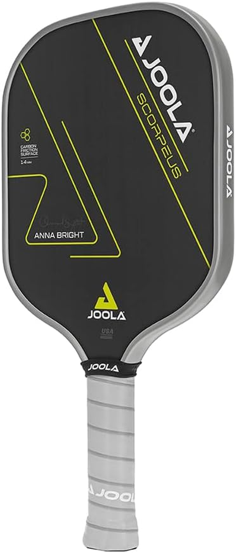 JOOLA Scorpeus Pickleball Paddle W/Charged Surface Technology for Increased Power & Feel - Fully Encased Carbon Fiber Pickleball Paddle W/Larger Sweet Spot - USAPA Approved.