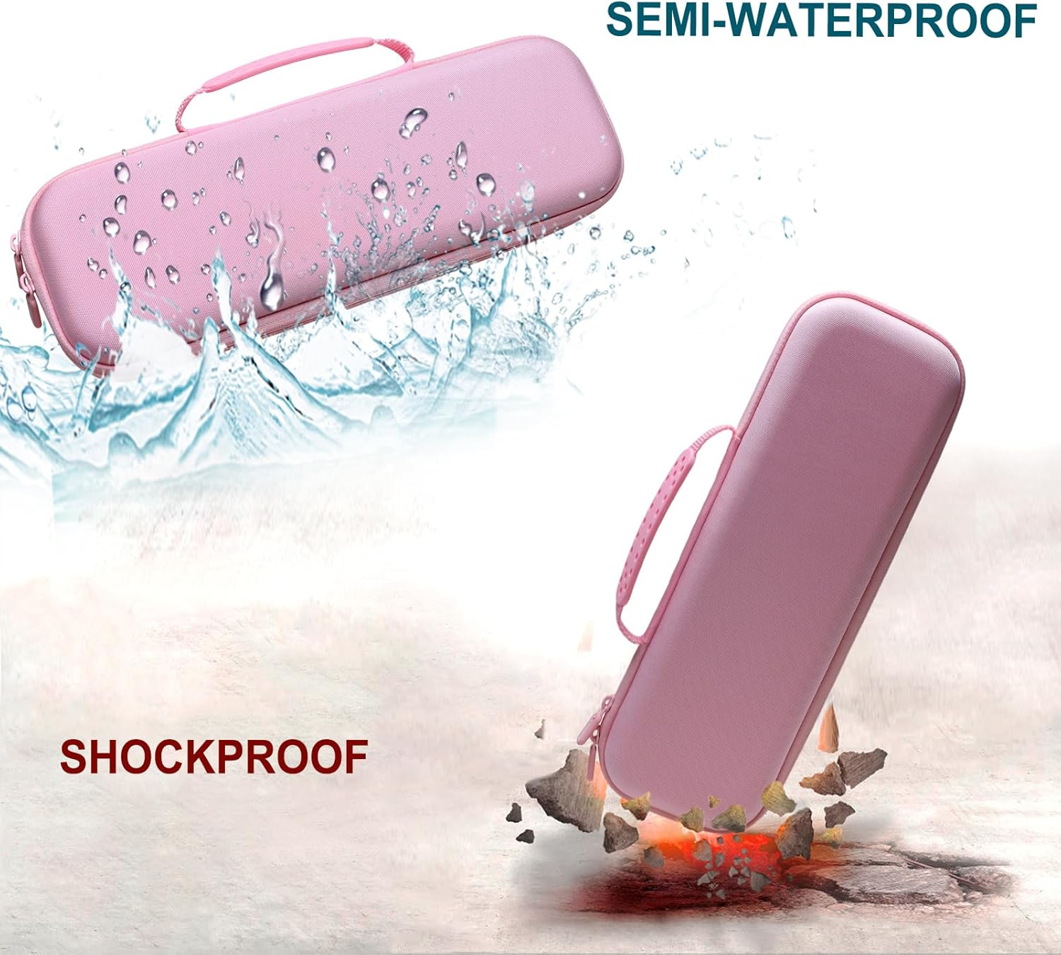 LTGEM Case Compatible with TYMO ROVY Beach Waves Curling Wand, Case Only (Pink) image number 6