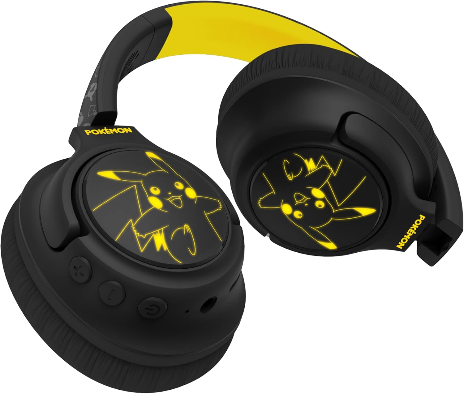 OTL Technologies Pokemon Pikachu Foldable Wireless Headphones with LED Light image number 1