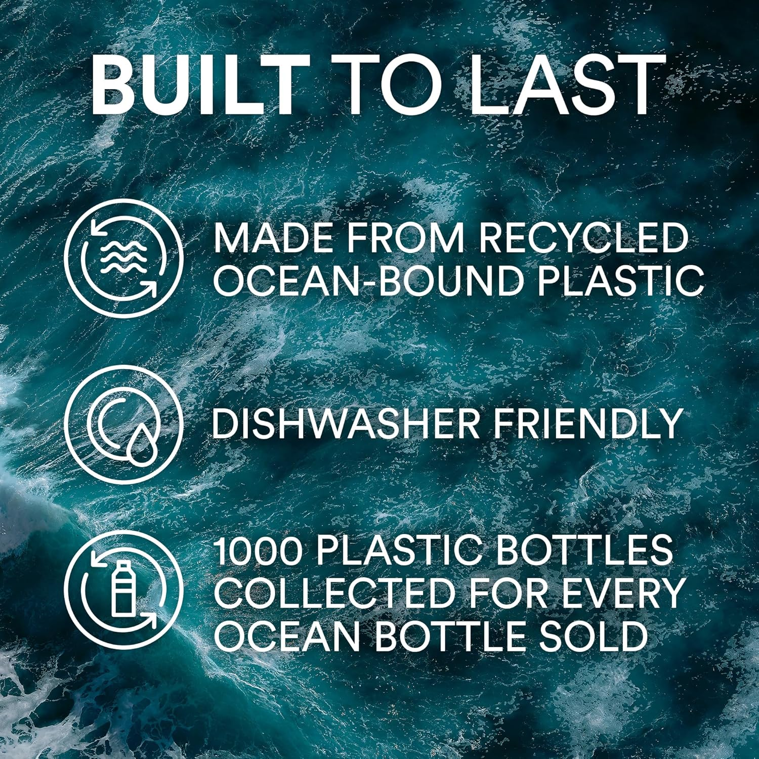 Ocean Bottle Original 750Ml | Stainless Steel Water Bottle | Reusable & Sustainable | Keeps Drinks Cold & Hot | Eco Friendly Gift (Sand Stone) image number 3