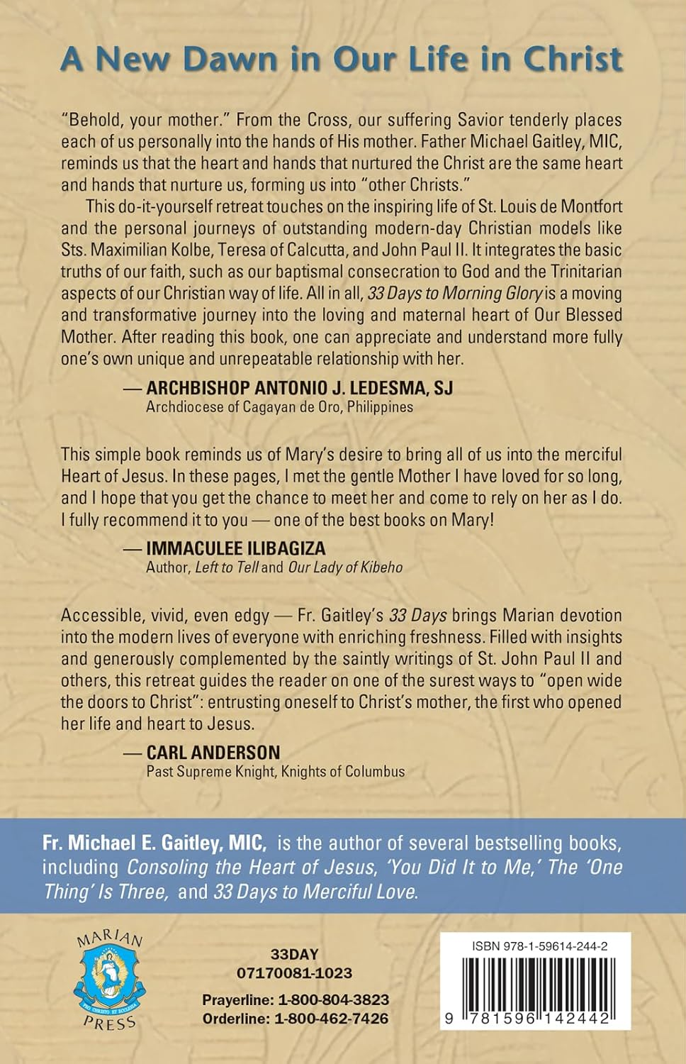 33 Days to Morning Glory: a Do It Yourself Retreat in Preparation for Marian Consecration